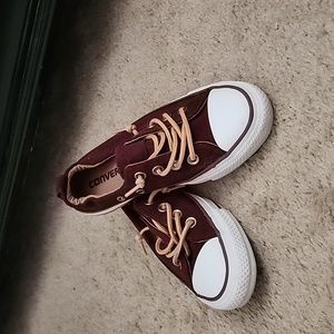 Converse slip-on Maroon Shoreline Perf Suede Womens Shoes Size 5